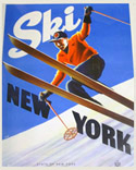 'Ski New York' winter tourism poster.