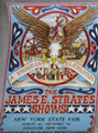 New York State Fair poster with eagle and stars with striped illustration