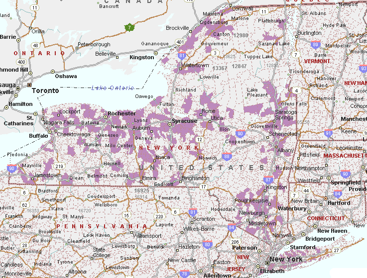 map 2 shows distribution in purple of survey respondents by postal Zip Codes