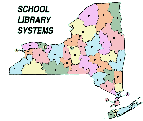 Image map of school library systems in New York State