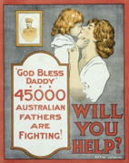 Australian WWI poster: God Bless Daddy