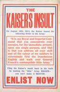 English WWI recruiting poster: The Kaiser's Insult