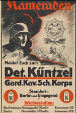 German WWI poster: Kameraden Meldet Euch zum...