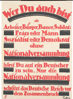 German WWI poster: Wer Du auch bist...