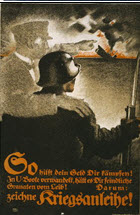 German WWI poster: So hilft dein Geld Dir kämpfen!