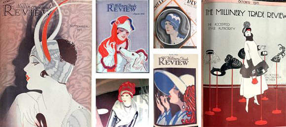 collage of images from Millinery Trade Review