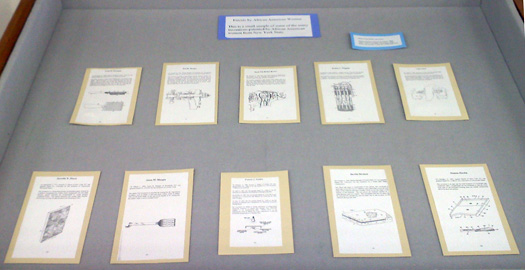African-American inventors exhibit - display case 3, showing patents of some female African-American inventors.