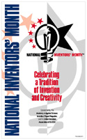 image of poster for National Inventors' Month; Celebrating a Tradition of Invention and Creativity