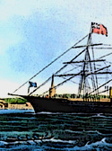 part of a print of the caloric ship Ericsson (digitally altered)