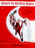 Cover of sheet music for Rudolph the Red-nosed Reindeer
