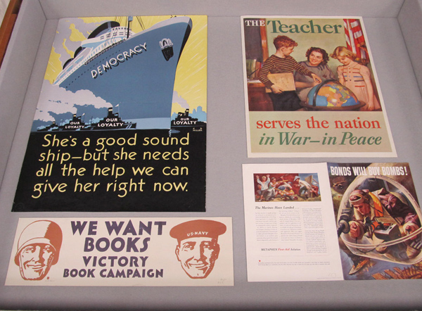 WWII posters, from a previous exhibit
