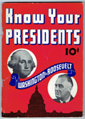 Book cover from the display -- Know Your Presidents: Washington to Roosevelt
