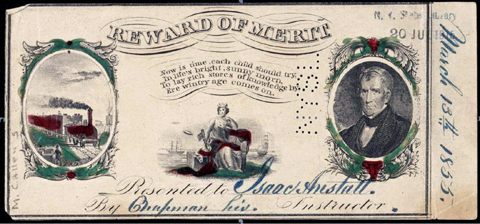 reward of merit from March 1855