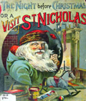 Book cover from an 1888 version of 'A Visit of St. Nicholas.'