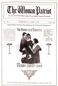 Cover of The Woman Patriot, an anti-suffrage magazine