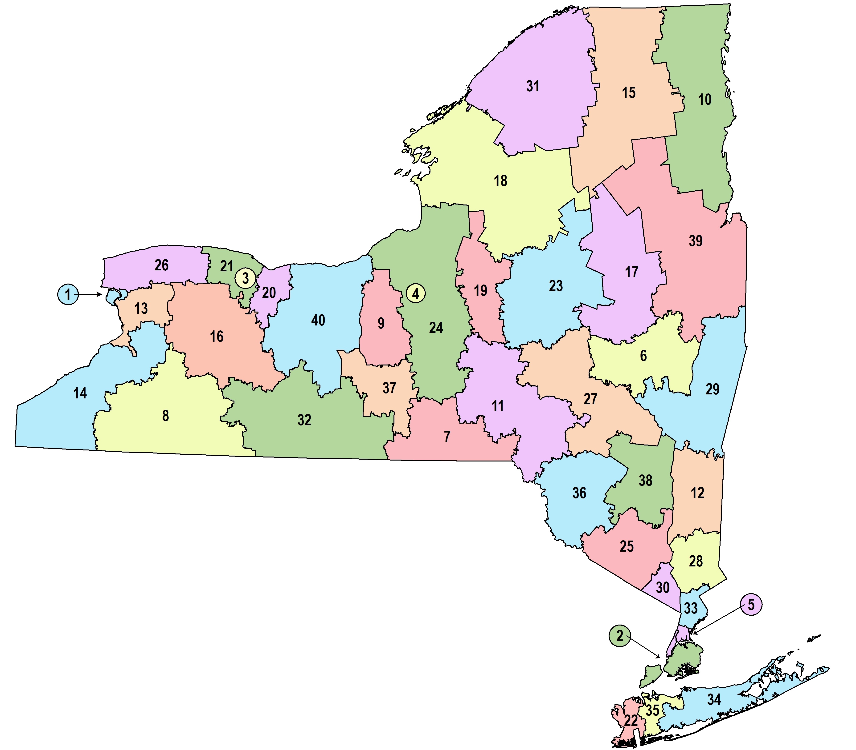 Image map of school library systems in New York State