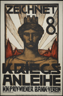 Austrian WWI poster: Zeichnet 8. Kriegs-anleihe