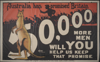 Australian WWI poster: Australia Has Promised