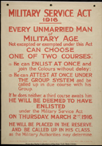 English WWI recruiting poster: Military Service Act 1916