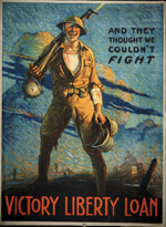 US WWI poster (general): And They Thought We Couldn't Fight