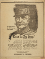 US WWI poster (general): A word of caution from the One man that knows