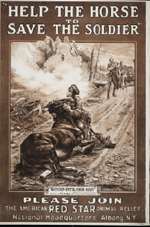 US WWI poster (general): Help the Horse to Save the Soldier