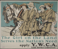 US WWI poster (general): The Girl on the Land