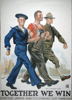 US WWI poster (general): Together We Win