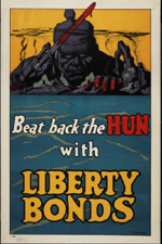 US WWI poster (general): Beat Back the Hun with Liberty Bonds