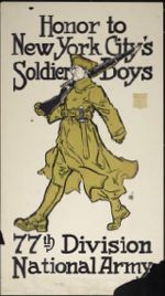 US WWI recruitment poster: Honor to New York City's Soldier Boys