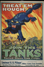 US WWI recruitment poster: Treat 'Em Rough!