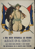 Cuba WW1 poster: A Cuba deben defenderla los cubanos