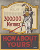 Australian WWI poster: 300,000 Names