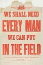 Australian WWI poster: We Shall Need Every Man