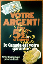 Canadian WWI general poster: Votre argent!