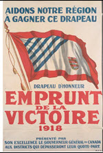 Canadian WWI general poster: Aidons notre région à gagne...