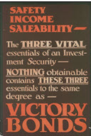Canadian WWI general poster: Safety Income Saleability