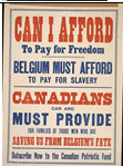 Canadian WWI general poster: Can I Afford to Pay for Freedom