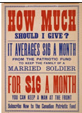 Canadian WWI general poster: How Much Should I Give?