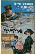 Canadian WWI general poster: If You Cannot Join Him...