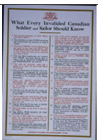Canadian WWI general poster: What Every Invalided Canadian Soldier... 