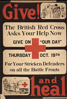 Canadian WWI general poster: Give! and Heal