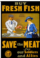 Canadian WWI general poster: Buy Fresh Fish