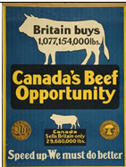 Canadian WWI general poster: Canada's Beef Opportunity