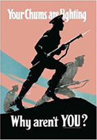Canadian WWI recruiting poster: Your Chums Are Fighting