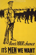 Canadian WWI recruiting poster: Here's Your Chance