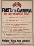 Canadian WWI recruiting poster: Facts for Canadians
