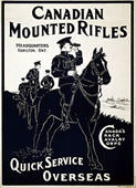 Canadian WWI recruiting poster: Canadian Mounted Rifles
