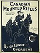 Canadian WWI recruiting poster: Canadian Mounted Rifles