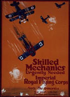 Canadian WWI recruiting poster: Skilled Mechanics Urgently Needed
